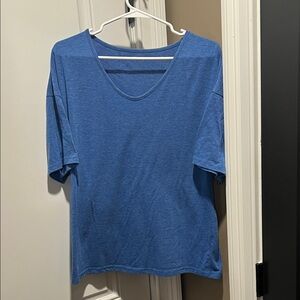 Blue V-Neck T-Shirt Size L